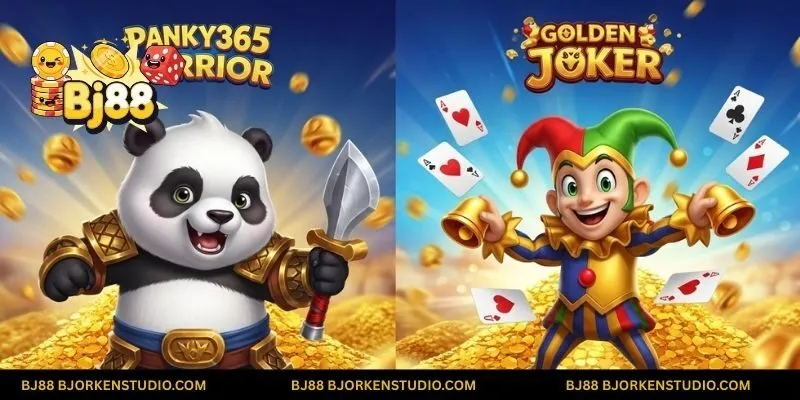 Cùng gấu trúc võ sĩ và chú hề may mắn chinh phục những vòng quay slot đầy kịch tính của Lucky365 tại BJ88! 🐼🃏