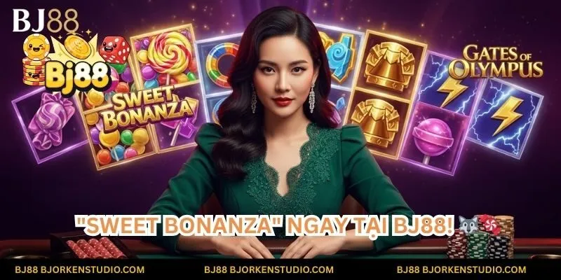 Đắm chìm vào hai thế giới game siêu hot: săn vàng với "Wolf Gold" và càn quét kẹo ngọt cùng "Sweet Bonanza" ngay tại BJ88! 🐺🍬