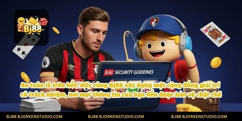An toàn là trên hết! Hãy cùng BJ88 xây dựng một cộng đồng giải trí có trách nhiệm, nơi mọi thông tin của bạn đều được bảo vệ chặt chẽ.